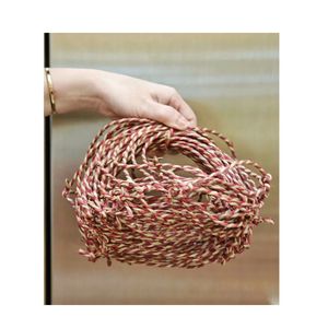 Red Color new eoc-friendly cup handle product line from seagrass jute strap natural jute single <b>string</b> cup handle hot sale - Product Image 5