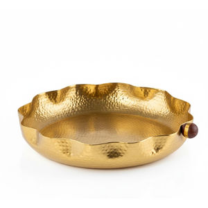 Plateau de service en métal noir avec poignées, style vintage circulaire, pour la nourriture et les boissons, pour la maison, la cuisine et les restaurants. - Product Image 5