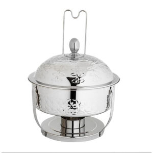 Awesome Metal Round Chafing <b>Dish</b> Enamel Print Food Warmer Buffet Chaffing <b>Dish</b> With Lid & <b>Stand</b> For Wedding Hotels Supplies - Product Image 1