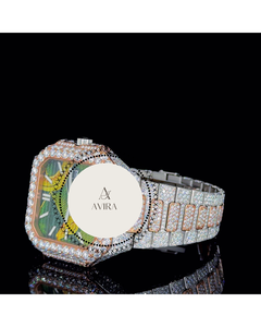 Reloj Mecánico de Lujo con Diseño de Serpiente, Cuadrado, de Acero Inoxidable, con Diamantes Moissanite VVS, Analógico, de Alta Calidad, Totalmente Adornado con Piedras - Product Image 6