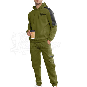 Survêtement d'hiver pour homme de haute qualité, design imprimé uni, 100% coton, respirant, séchage rapide, molleton, course à pied, entraînement, décontracté, urbain - Product Image 3