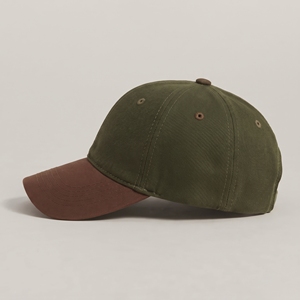 Gorra de Béisbol Unisex de 6 Paneles, Verde Oliva con Visera Marrón, Tela de Sarga, Ajuste Ajustable, Estilo Casual, Uso en las Cuatro Estaciones, Logotipo Personalizado - Product Image 2