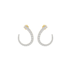 Pendientes de Aro con Circonita Cúbica Chapados en Oro, Estilo Ice Out, Joyería de Moda para Mujer, para Fiestas y Uso Diario - Product Image 3