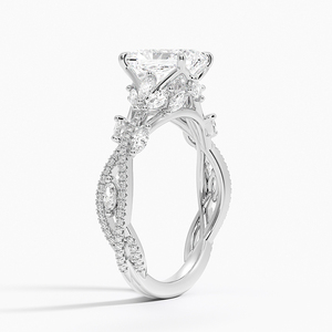 แหวน BOJ รุ่น 0138 ทรง Radiant Cut เงินแท้ 925 ประดับเพชรเม็ดเดี่ยวทรง Solitaire ดีไซน์ Luxe Secret Prong Setting น้ำหนัก 2 กะรัต สี D ความสะอาด VVS1 เพชรโมอิสซาไนต์ รับรองโดย GRA - Product Image 2