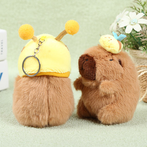 Aika Tendance Porte-clés en peluche Capybara Abeille, Breloque de sac et Jouet mignon (Non un porte-clés d'autodéfense) - Product Image 5