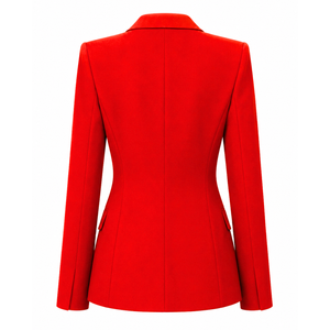 NSPDK Sorority Women's Single Breasted Blazer Embroidered Notch Lapel Tailored Office Business <b>Suit</b> Jacket Formal Workwear - Product Image 4