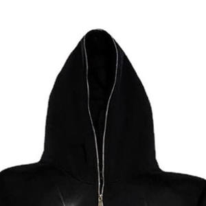Sudadera con capucha y cremallera de diseño nuevo y personalizado, estilo balaclava desgastado, de algodón oversize, estilo streetwear, con capucha que cubre toda la cara para hombre - Product Image 4