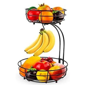 Metal Fruit <b>Basket</b> for Kitchen Counter | Large Capacity Wire Fruit & <b>Vegetable</b> Storage <b>Stand</b> | Detachable Countertop Organizer - Product Image 6