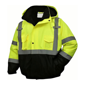 <b>Mens</b> <b>Reflective</b> Construction Safety <b>Jacket</b> Waterproof High Visibility Workwear for Outdoor Protection - Product Image 4