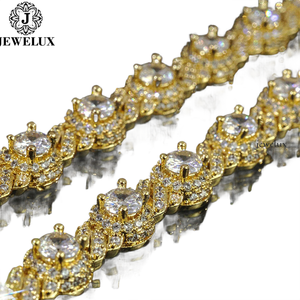 JEWELUX Moissanite Popcorn <b>Chain</b> <b>Necklace</b> 925 Silver Rhodium Plated Luxury Choker Unisex Everyday Wear From India - Product Image 6