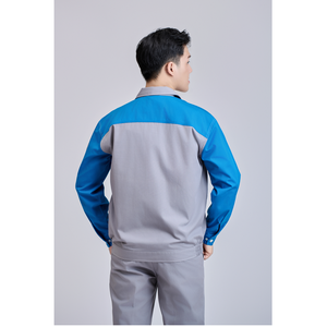 Nuevo Conjunto de Ropa de Trabajo de Alta Visibilidad para Hombre FMF, Transpirable, Antiarrugas, Tejido TC Duradero, Manga Larga, Azul Cielo y Gris - Product Image 1