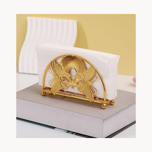 Porte-serviettes décoratif en métal, design élégant et moderne, personnalisable, pour table à manger, cuisine, café, hôtel - Product Image 3