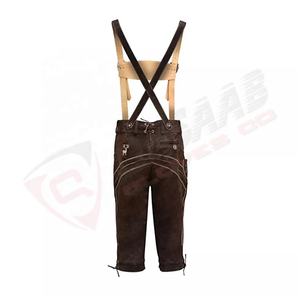 กางเกงขาสั้นหนังแท้สไตล์เยอรมัน-บาวาเรียนรุ่นล่าสุด ระบายอากาศได้ดี พร้อมซิปและจีบ มีไซส์พลัส กันน้ำ - Product Image 5