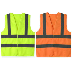 Chaleco de Seguridad de Alta Visibilidad Unisex, Ropa de Trabajo de Poliéster con Franjas Reflectantes y Cierre Frontal - Product Image 1