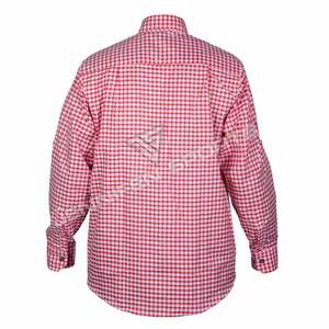 Trachten Hemden Traditional German Shirt Bavarian Men Shirt <b>Oktoberfest</b> Hemden Men Wear Checkered 100% Cotton Long Sleeve Shirt - Product Image 5
