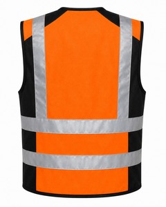 Gilet de sécurité en maille polyester respirant, imperméable, à séchage rapide, personnalisable, multicolore, haute visibilité, réfléchissant, avec fermeture éclair – Vente en gros - Product Image 2