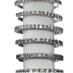 Anillo redondo de plata esterlina de moissanita, diamante facetado, hermoso anillo de compromiso y fabricación para otras joyas de diamantes - Product Image 1