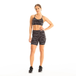 Surge Women High Waist Comp Shorts Muscle Tri Breathable 4Way Fast Dry Plus OEM Spandex Nylon Custom Recovery Logo - Product Image 3