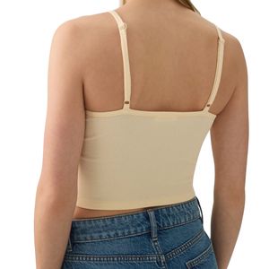 Débardeur court uni sans manches ajusté pour femme, idéal pour l'été, la gym, le yoga, le fitness, la course à pied, sans coutures, vente en gros personnalisée - Product Image 4
