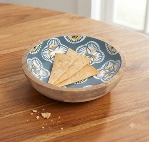 Tazón de Madera para Servir, Recubierto de Esmalte, para Postres, Ensaladas y Pasta, Vajilla Hecha a Mano para Fiestas en Casa - Product Image 3