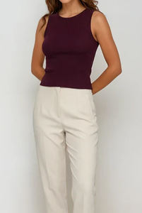 Camisetas sin mangas más vendidas 2026: Top de algodón ligero con elastano y canalé para mujer, sexy, con espalda moldeada, ajustado, transpirable y suave. - Product Image 5