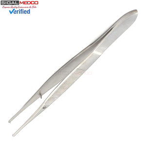 Pinzas para Tejidos IRIS de 10 CM / 4 Pulgadas, Rectas, con 1x2 Dientes Serrados, Instrumento Quirúrgico Manual, Certificado CE, para Cirugía General de Precisión - Product Image 3