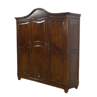 Gabinete de ropa de madera de teca de Indonesia, muebles, armario de teca, armario de madera maciza, tres puertas para juego de dormitorio y muebles de Hotel