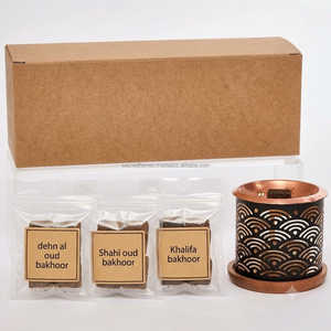 Arabic Bakhoor Incense Burner Gift Set Metal Mabkhara with Oud Tablets Ramadan Eid Luxury Home Fragrance <b>Box</b> Wholesale - Product Image 1