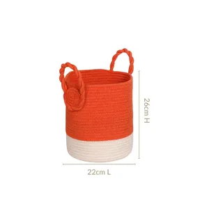 Multipurpose 100% Cotton Eco-Friendly Modern <b>Rectangle</b> High Precision Lightweight <b>Storage</b> <b>Basket</b> Drink/Food Organization - Product Image 2