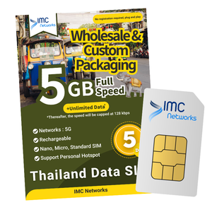 ขายส่งซิมการ์ด eSIM 5G สำหรับเดินทางในประเทศไทย 1/3/5/7/15/30 วัน ข้อมูลไม่จำกัด พร้อมบรรจุภัณฑ์แบบกำหนดเองสำหรับผู้ค้าปลีก - Product Image 1