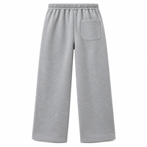 Pantalon large noir pour homme, taille élastique, décontracté, avec poches latérales zippées, poids moyen, respirant - Product Image 6