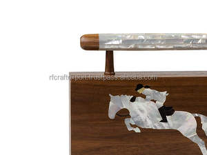 Bolso cruzado de cuero con patrón Buraq para mujer con Incrustaciones de nácar bolsos de noche para viajes de boda regalos árabes bolsa de maquillaje - Product Image 2