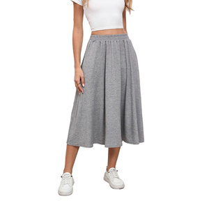 Falda de Cachemira para Mujer, Color Personalizado, Cintura Natural, Formal, Transpirable, Otoñal, Ajuste Cómodo, Uso Diario - Product Image 1