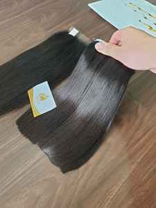 Extensiones de cabello humano Remy 100% de alta calidad, paquetes de trama de piel de encaje HD camboyano vietnamita crudo recto Natural modelo - Product Image 6