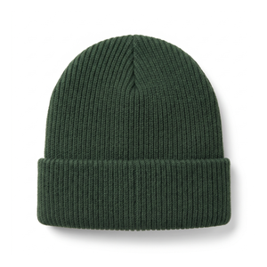Gorro de punto acanalado premium para invierno, verde oscuro, con parche personalizado de copo de nieve, cálido, para hombres y mujeres, para esquí y snowboard al aire libre. - Product Image 6