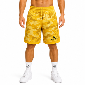 Shorts en maille en gros 100 % polyester pour la course, la gym et le fitness – Shorts de basketball respirants personnalisés pour hommes - Product Image 3
