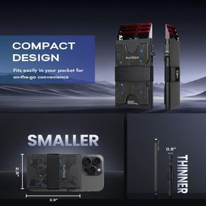 Porte-cartes de visite fin pour homme avec fonction pop-up, blocage RFID, design mince, étui en métal pour homme et femme - Product Image 2