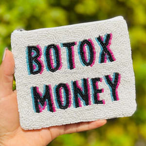 Bolsa de Cosméticos de Moda, Hecha a Mano, Multicolor, con Cuentas de Botox, Ecológica, Portátil, Duradera, con Cierre, Personalizable con Eslogan Divertido - Product Image 5