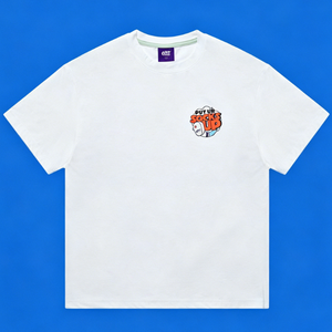 T-shirt à manches courtes pour homme, couleur unie, col rond, décontracté, en jersey de coton respirant, avec logo imprimé sur le devant - Product Image 3