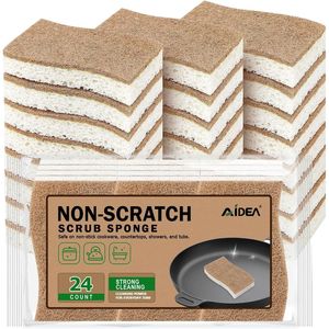 Confezione da 24 Spugne Naturali in Cellulosa Non Abrasive e Non Appiccicose per Pulizia di Pentole e Stoviglie - Product Image 1