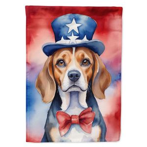 Bandera de jardín Beagle americana patriótica Multicolor Buzón de bandera decorativa de patio para ilustraciones de Patio tamaño de jardín para flor - Product Image 1