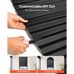 Confezione da 6 Tende Plissettate Oscuranti Temporanee in Carta, 36 x 72 Pollici, con Attrezzi per Foratura e Adesivi, Tende Plissettate Oscuranti - Product Image 3