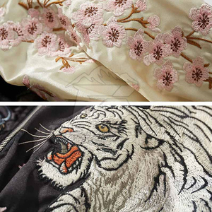 เสื้อแจ็คเก็ตผู้ชายผ้าแคนวาสบุขนแกะสำหรับฤดูหนาว ระบายอากาศได้ดี แห้งเร็ว ลายสัตว์ในตำนานด้านหน้า ผลิตตามสั่งจากโรงงาน ของที่ระลึกสุดหรู - Product Image 6
