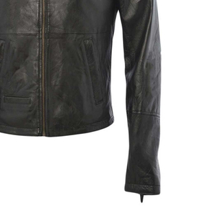 Nouvelle veste en cuir d'hiver haut de gamme pour hommes, douce, durable, de haute qualité, élégante, moderne, décontractée, avec logo sur le devant, prix abordable - Product Image 3