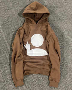 Sweat à capuche pour homme 100% coton 500 Gsm avec logo imprimé personnalisé et épaules tombantes pour l'hiver - Product Image 2