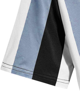 Haut d'été à manches courtes col rond décontracté imprimé coupe ample en mélange coton et fibre de bambou respirant écologique vente en gros - Product Image 3