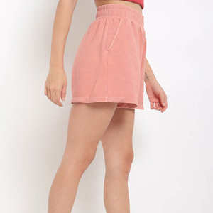 Shorts Casuales de Cintura Elástica Color Durazno para Mujer, Ligeros, Cómodos y Relajados para el Verano - Product Image 3