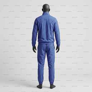 Ensemble de survêtements personnalisés légers avec vestes en nylon à fermeture éclair et coupe-vent imperméables réfléchissants en nylon - Product Image 6