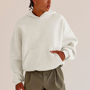 Sudadera con Capucha Extra Grande para Hombre, de Forro Polar, Color Sólido, Corte Regular Informal, con Bolsillos, para Otoño - Product Image 6