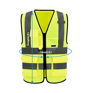 Chaleco de seguridad reflectante de alta visibilidad, impermeable y resistente al agua, personalizado, unisex, en venta. - Product Image 4